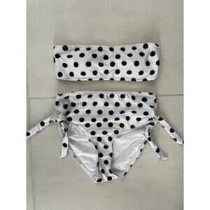 Nasty Gal Swim Bikini Swimwear High Waist Polka Dot Print Swimsuit